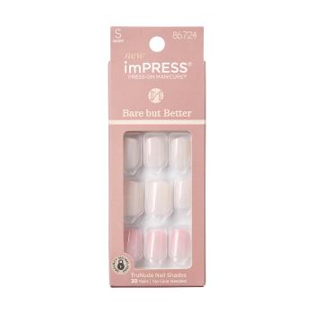 KISS Unghii autoadezive imPRESS BBB Nails Effortless Finish 30 buc