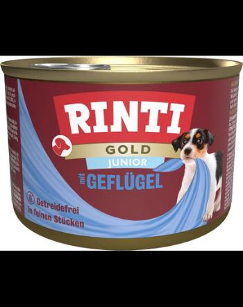 RINTI Gold Junior Poultry Mini hrana pentru catei de rasa mica 185 g cu pasare