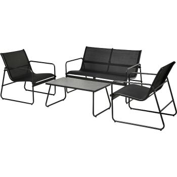 Set mobilier de grădină Taigo, 4 piese, negru