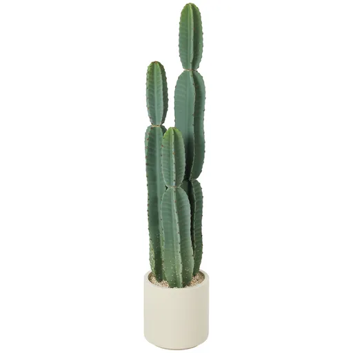 HOMCOM Plantă artificială cactus mare 111 cm, plante artificiale în ghiveci pentru birou și living | Aosom Romania