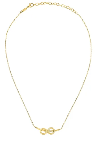 BREIL Colier atemporal placat cu aur pentru femei Infinit B&ME TJ3501