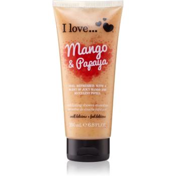 I love... Mango & Papaya gel de dus exfoliant 200 ml