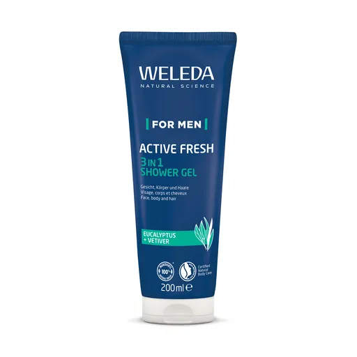 Weleda Gel de duș pentru bărbați Active Fresh (3 in 1 Shower Gel) 200 ml
