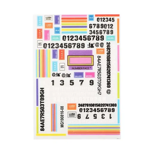 Abtibild Unghii 3D Oranjollie, Cifre Color