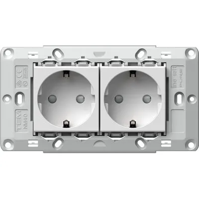 Modul Set 2 prize SCHUKO 4M alb, TEM Modul TEM-CM10PW-U