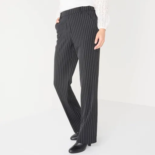 Pantaloni lungi, drepți, cu dungi