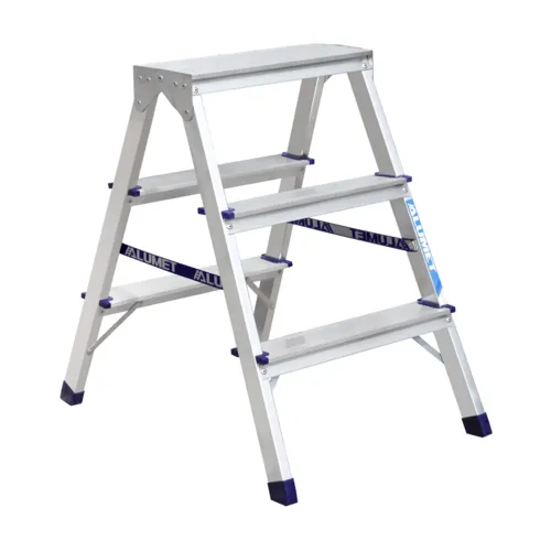 Alumet AD 7203 Scări duble din aluminiu, 2x 3trepte, 60 cm