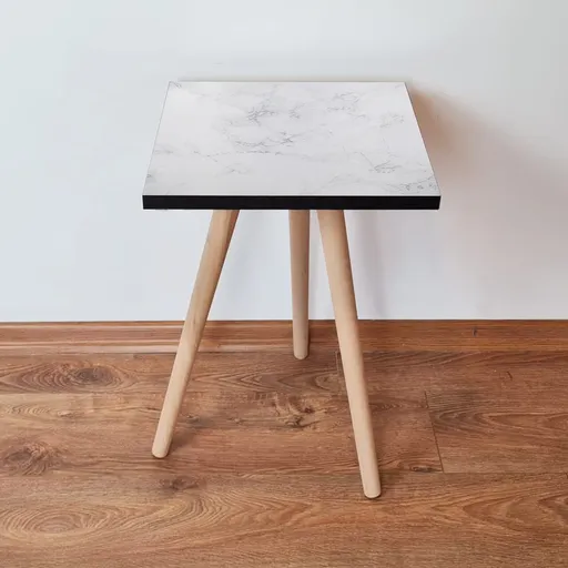 Masuta, Hanah Home, Shp341, 35x42x35 cm, Alb/Gri