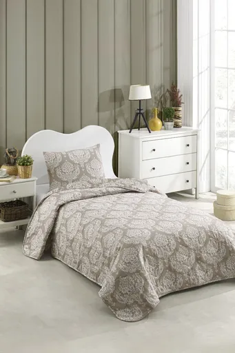 Set cuvertura Single 160x220 cm, 2 piese, L'essentiel Maison, Post, Maro