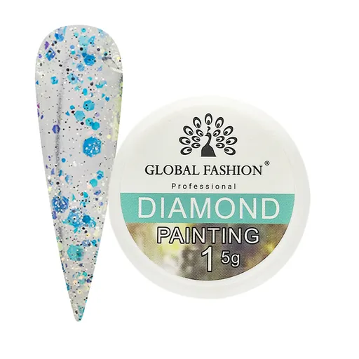 Gel Color cu Sclipici, Diamond Painting Glitter Gel 5g, Nr. 01, TPO Free