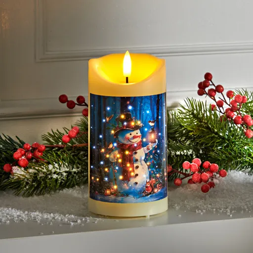 Lumânare LESD „Om de zăpadă”