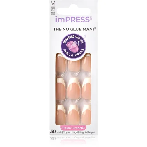 KISS imPRESS The No Glue Mani unghii artificiale autoadeziv Ideal 30 buc