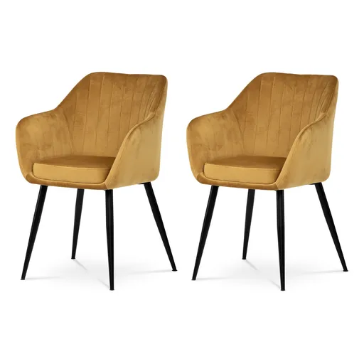 Set de scaune de sufragerie PIKA YEL4, 2 buc., galben