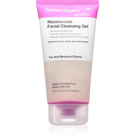 Carbon Theory Vaporeize Niacinamide Cleansing Gel gel intens pentru curatare cu niacinamidă 150 ml