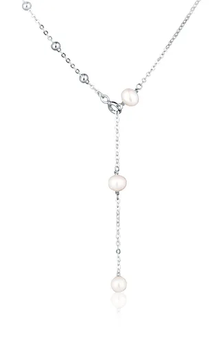 JVD Colier din argint cu perle de apă dulce SVLN0761SD2P145
