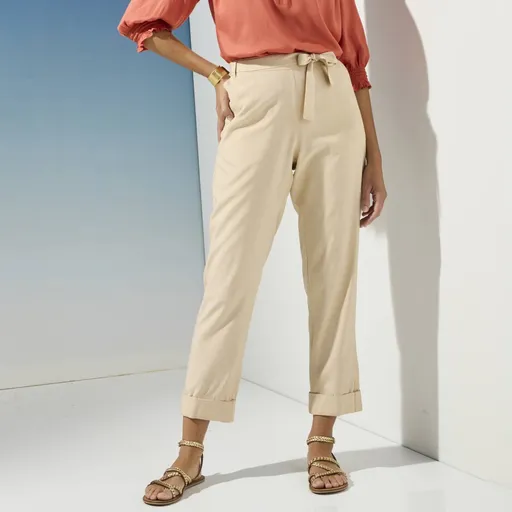 Pantaloni flirty 7/8 cu curea