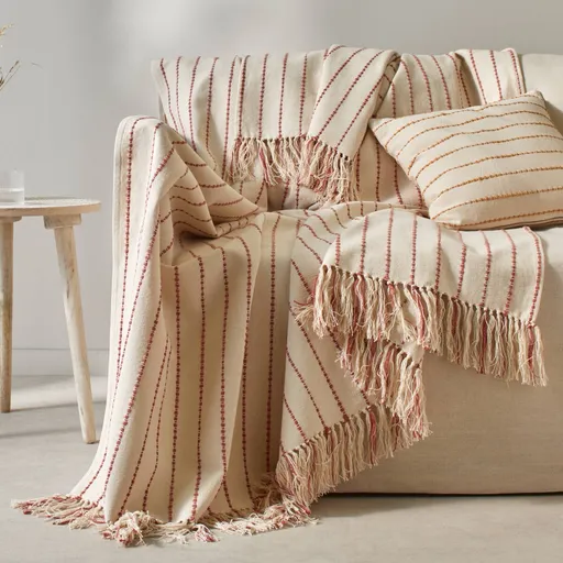Husă de canapea în carouri sau franjuri
