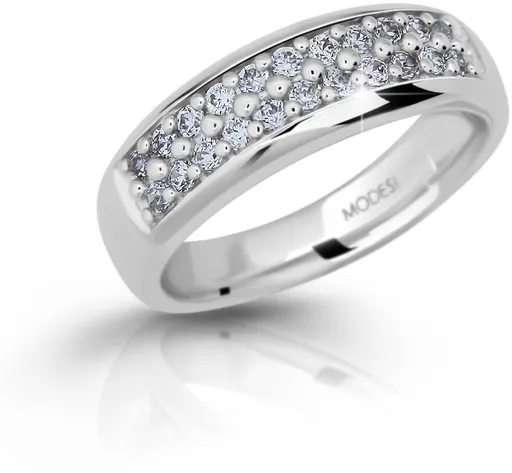 Modesi Inel strălucitor din argint cu pietre de zircon M11083 50 mm