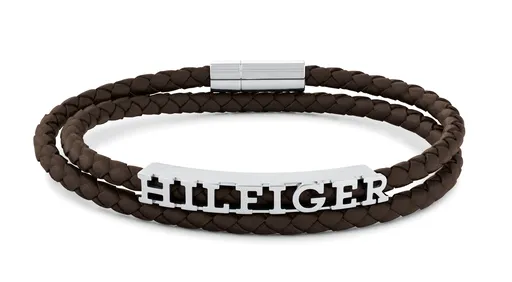 Tommy Hilfiger Brățară fashion dublă din piele pentru bărbați 2790589