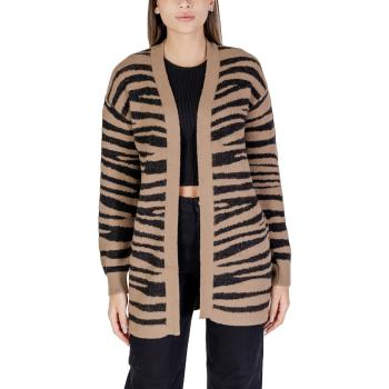 Jacqueline De Yong  Jdylorraine Animal L/S Long Knt 15328366  Vesty bez rukávov/Cardigany Hnedá