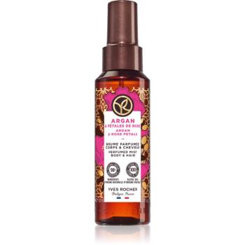 Yves Rocher Bain de Nature spray parfumat pentru corp și păr pentru femei Argan & Rose Petals 100 ml