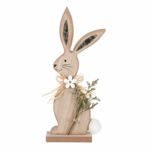 Decorațiune Iepuraș mic din lemn, 7 x 4 x 20 cm