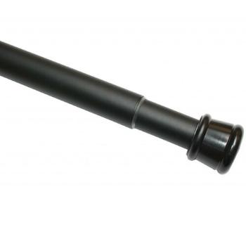 Bară extensibilă 26/23 mm negru mat, 80 - 130 cm