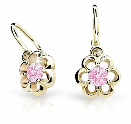 Cutie Jewellery Cercei de aur pentru copii C1947-10-X-1 roz