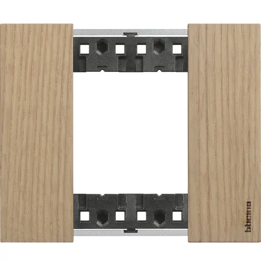Rama ornament 2 module Bticino Living Now KA4802LM, stejar