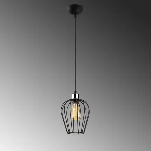 Lustra, Tel - 6676, Opviq, 20 x 116 cm, 1 x E27, 40W, negru