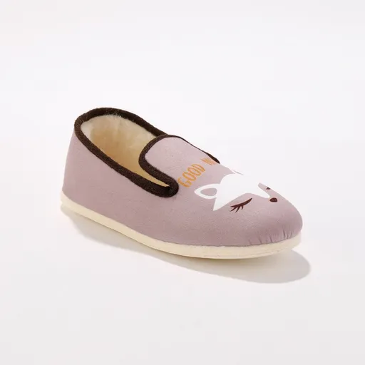 Papuci cu căptușeală din lână și imprimeu cu vulpe