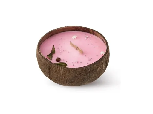 Tropikalia Lumânare în cocos - parfum Frozen Cranberry 500 g