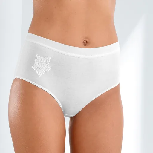 Set de 4 chiloți maxi cu broderie