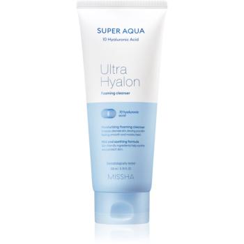 Missha Super Aqua 10 Hyaluronic Acid hidratáló tisztító hab 200 ml