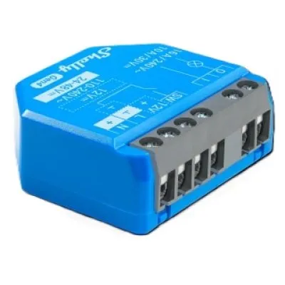 Releu inteligent Shelly 1 GEN4 3800238070687, 1 canal, 16A, multiprotocol (WiFi, bluetooth, matter, zigbee)