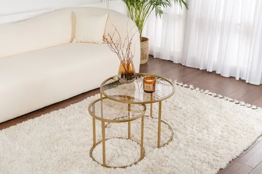 Set masute de cafea, Hanah Home, Aurum, Aur / Bronz