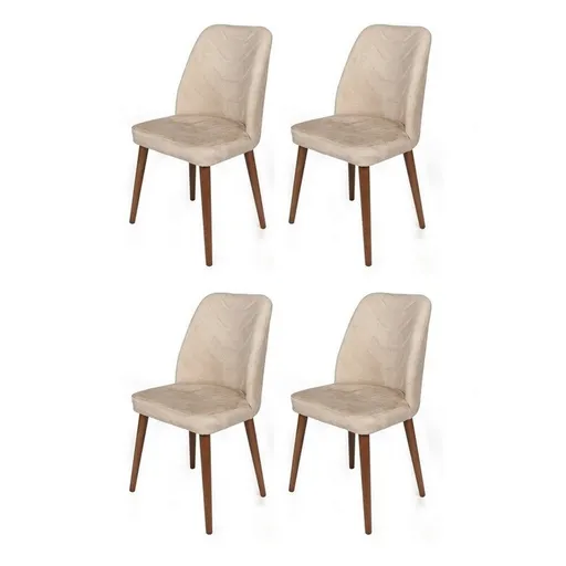 Set de scaune de sufragerie Dallas Beige and Brown, 4 buc., bej, 4 buc