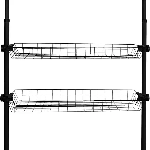 Wenko Set de 2 coșuri din sârmă Herkules, negru, negru