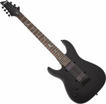 Schecter Damien-7 Left Handed Satin Black Elektrická gitara