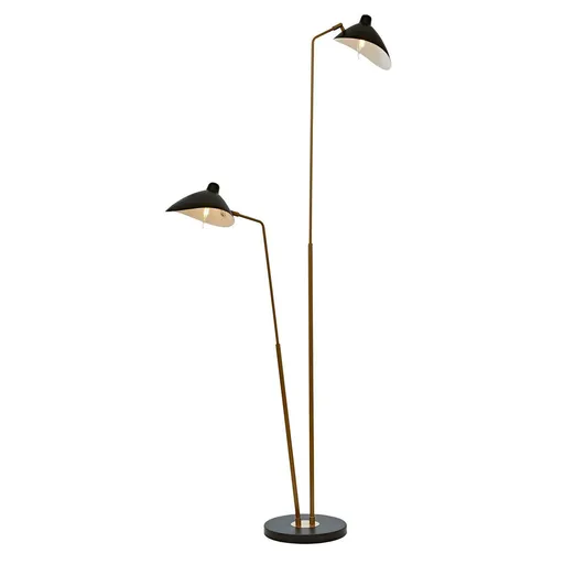 Lampadar, Opviq, 301AUR1718, Metal, Negru / Vintage