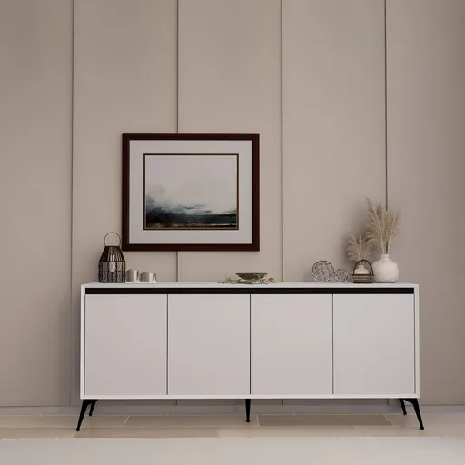 Consola, Hanah Home, Helen 1600-60, 180x80x37.3 cm, Alb