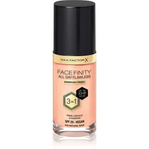 Max Factor Facefinity All Day Flawless machiaj persistent SPF 20 culoare C50 Natural Rose 30 ml