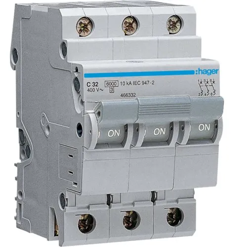 Siguranta automata 3P 32A Hager MY332