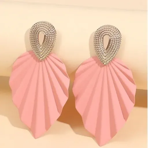 Cercei Eleganti cu Surub Rose Leaf - 11447523