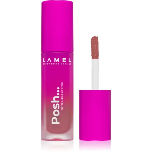 LAMEL Posh Matte Liquid Lip Stain ruj de buze lichid, mat și de lungă durată culoare №401 Milk Cacao 4 g