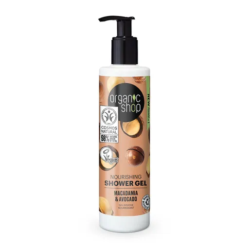 Organic Shop Gel de duș hrănitor Organic Macadamia & Avocado (Nourishing Shower Gel) 280 ml