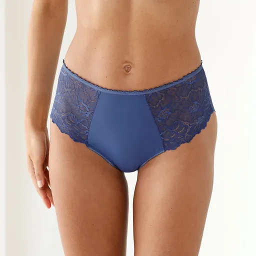 Set de 2 chiloți maxi din microfibră și dantelă