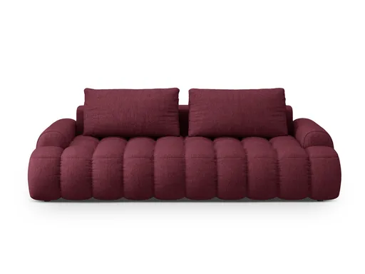 Canapea extensibila 4 locuri, Linz, Cosmopolitan Design, 250x100x84 cm, tesatura structurata, bordo