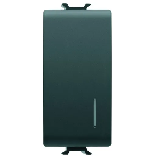Intrerupator simplu cu led (neinclus), 1 modul Gewiss Chorus GW12002, negru satin