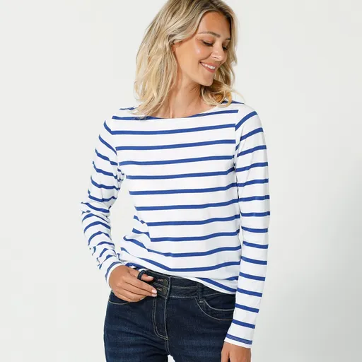 Tricou cu dungi, cu mâneci lungi